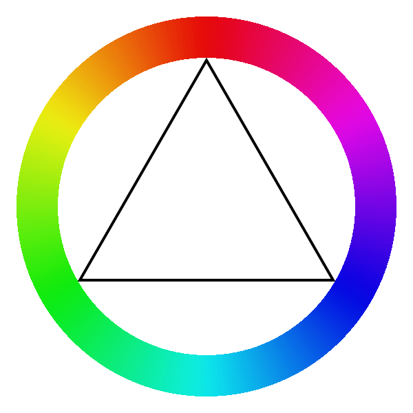 Colour circle with seamless transition between red and blue.