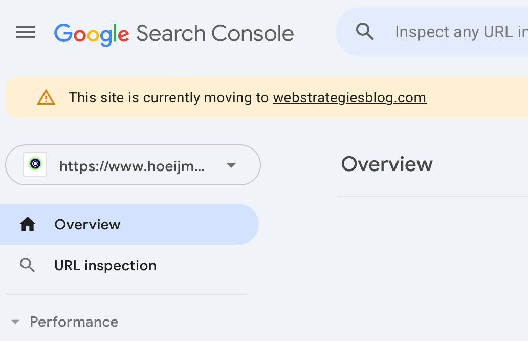 Google Search Console informed on the move