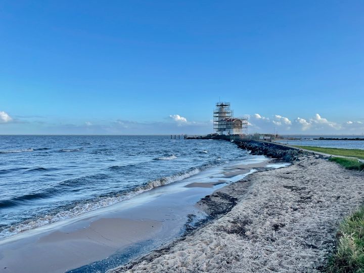 Light tower in Marken, The Netherlands.